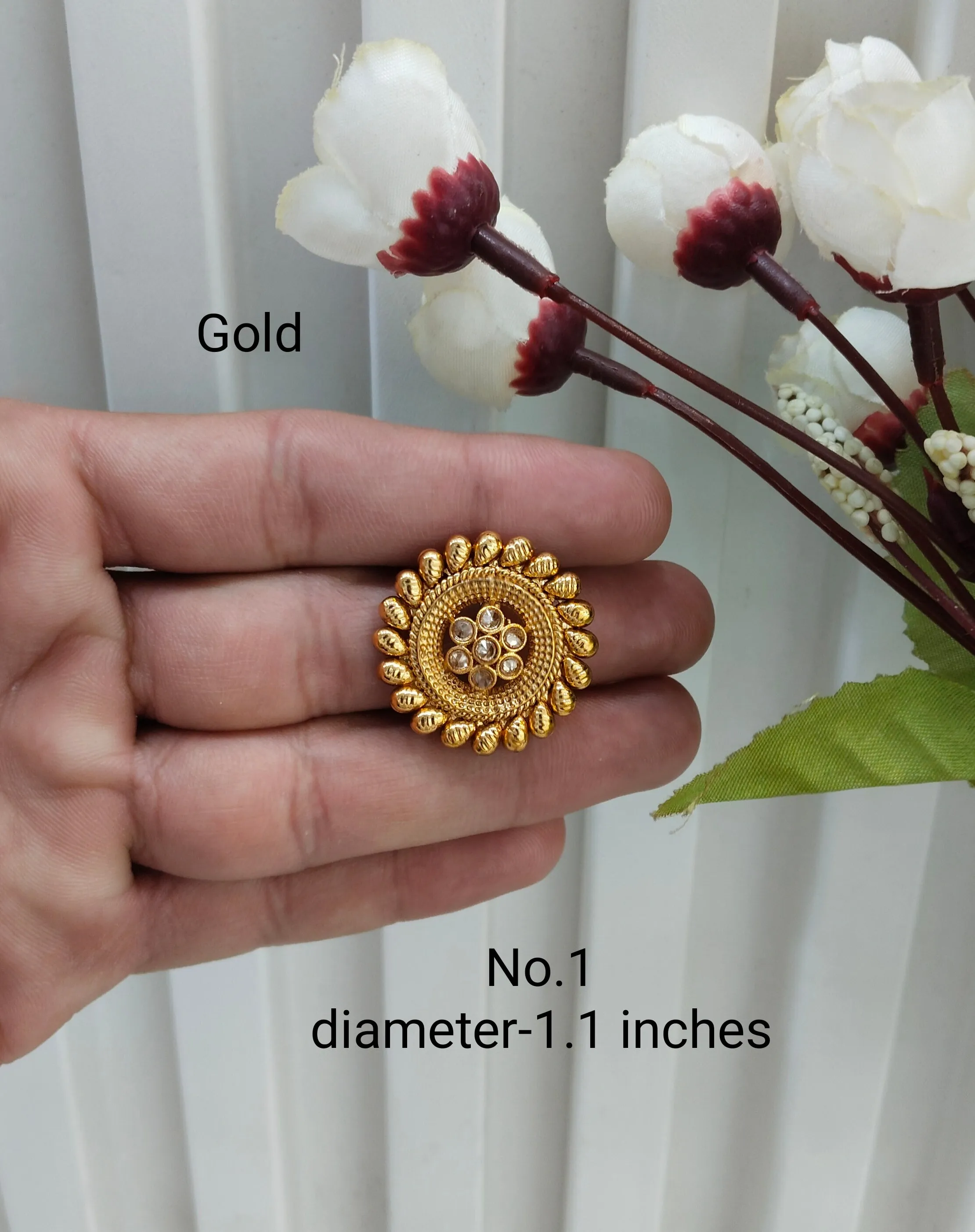 Gold Cocktail Indian Finger Rings