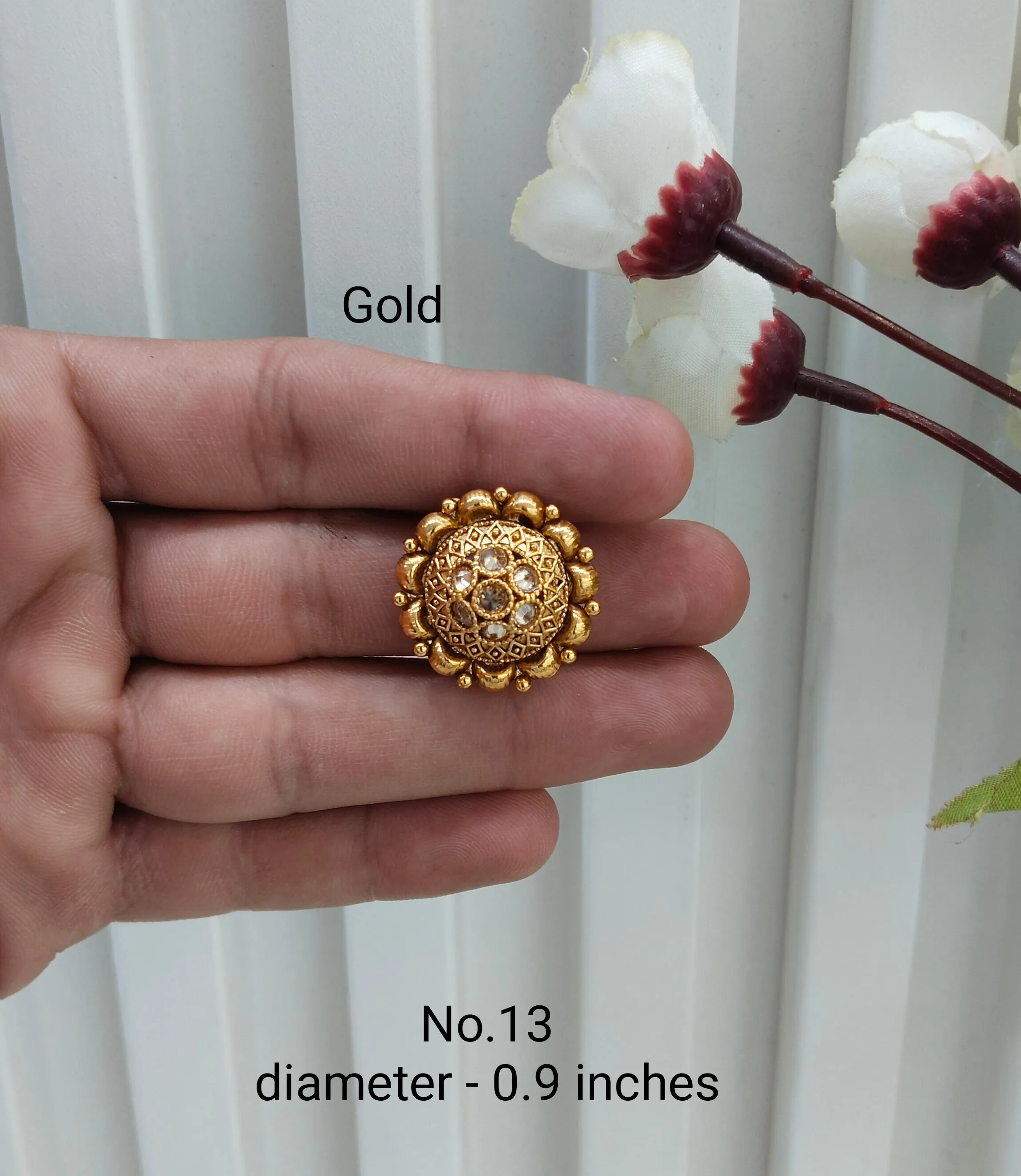 Gold Cocktail Indian Finger Rings