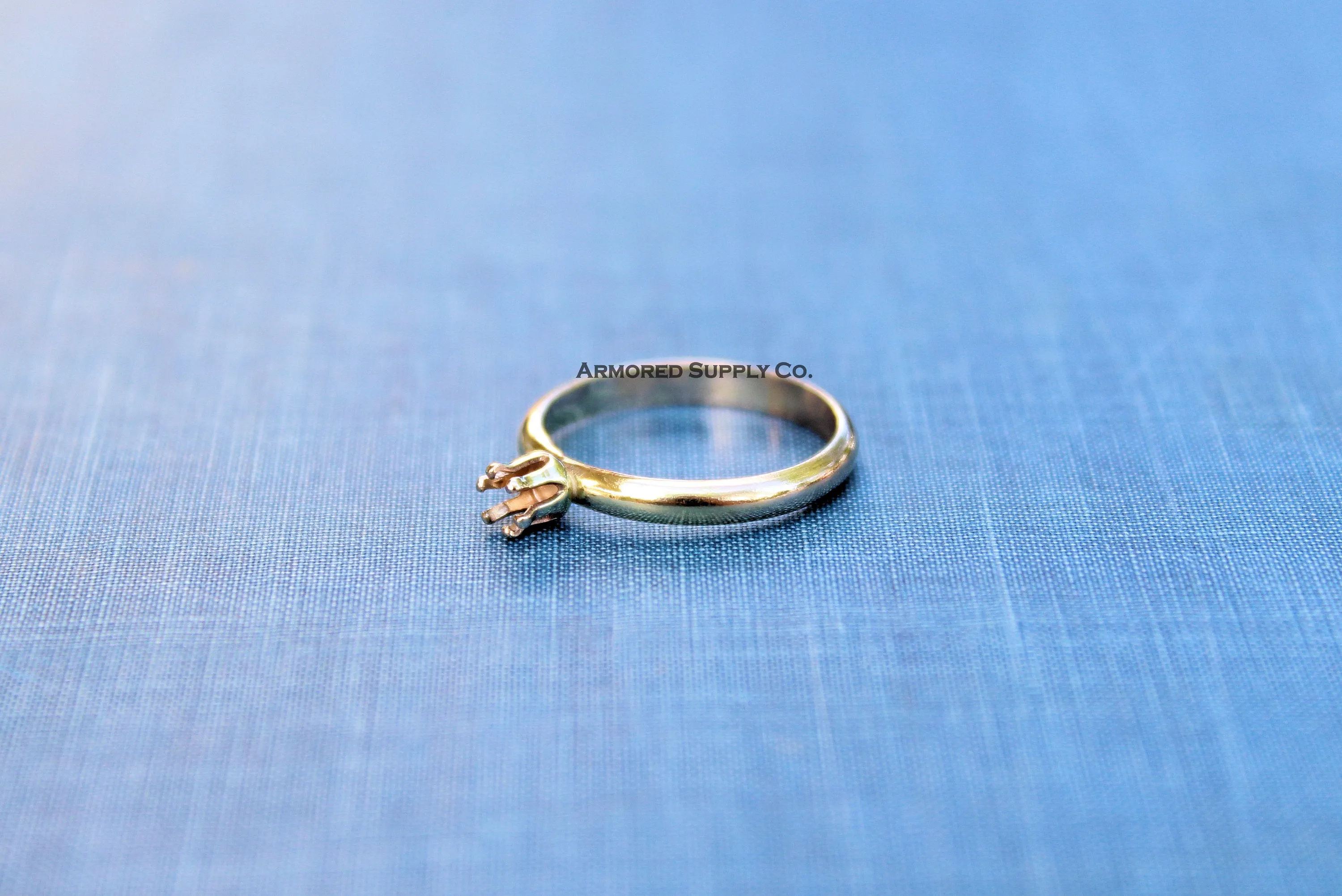 Gold Filled 3mm Snap In Bezel Comfort Band Ring blank