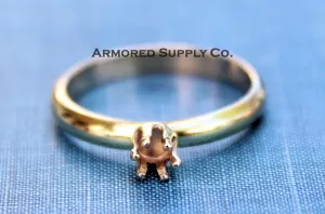 Gold Filled 3mm Snap In Bezel Comfort Band Ring blank