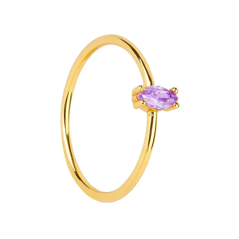 Gold Silver Multicolor Crystal Rings Turquoise Engagement Wedding Promise Ring Party Jewelry Gifts