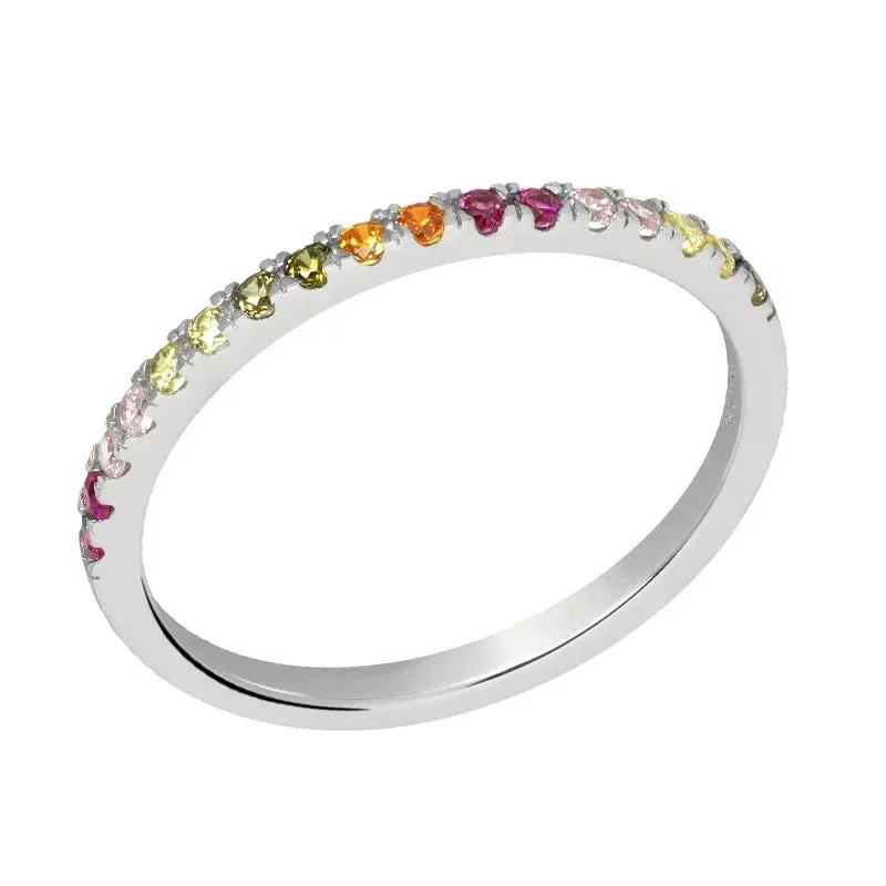 Gold Silver Multicolor Crystal Rings Turquoise Engagement Wedding Promise Ring Party Jewelry Gifts