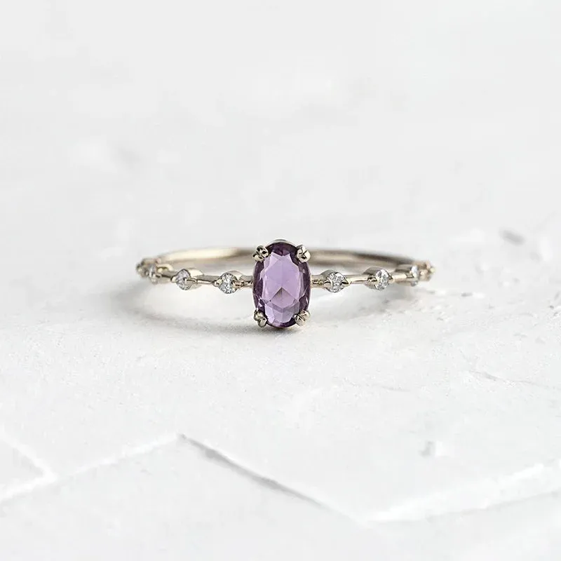 Gold Silver Multicolor Crystal Rings Turquoise Engagement Wedding Promise Ring Party Jewelry Gifts