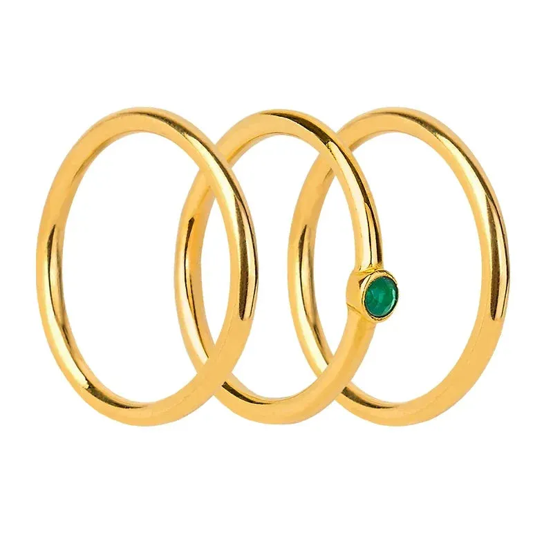 Gold Silver Multicolor Crystal Rings Turquoise Engagement Wedding Promise Ring Party Jewelry Gifts