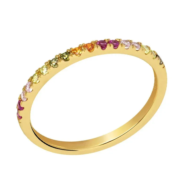 Gold Silver Multicolor Crystal Rings Turquoise Engagement Wedding Promise Ring Party Jewelry Gifts