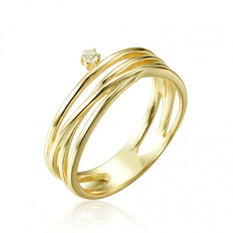 Gold Silver Multicolor Crystal Rings Turquoise Engagement Wedding Promise Ring Party Jewelry Gifts