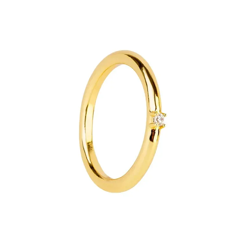 Gold Silver Multicolor Crystal Rings Turquoise Engagement Wedding Promise Ring Party Jewelry Gifts