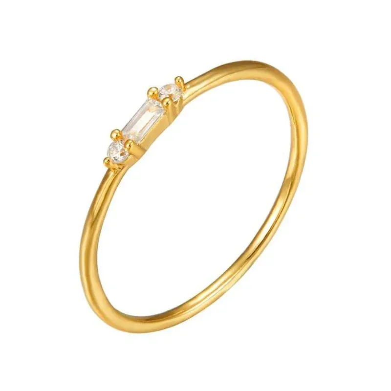 Gold Silver Multicolor Crystal Rings Turquoise Engagement Wedding Promise Ring Party Jewelry Gifts