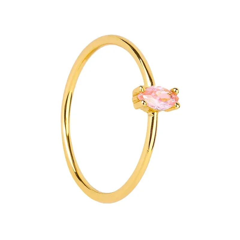Gold Silver Multicolor Crystal Rings Turquoise Engagement Wedding Promise Ring Party Jewelry Gifts