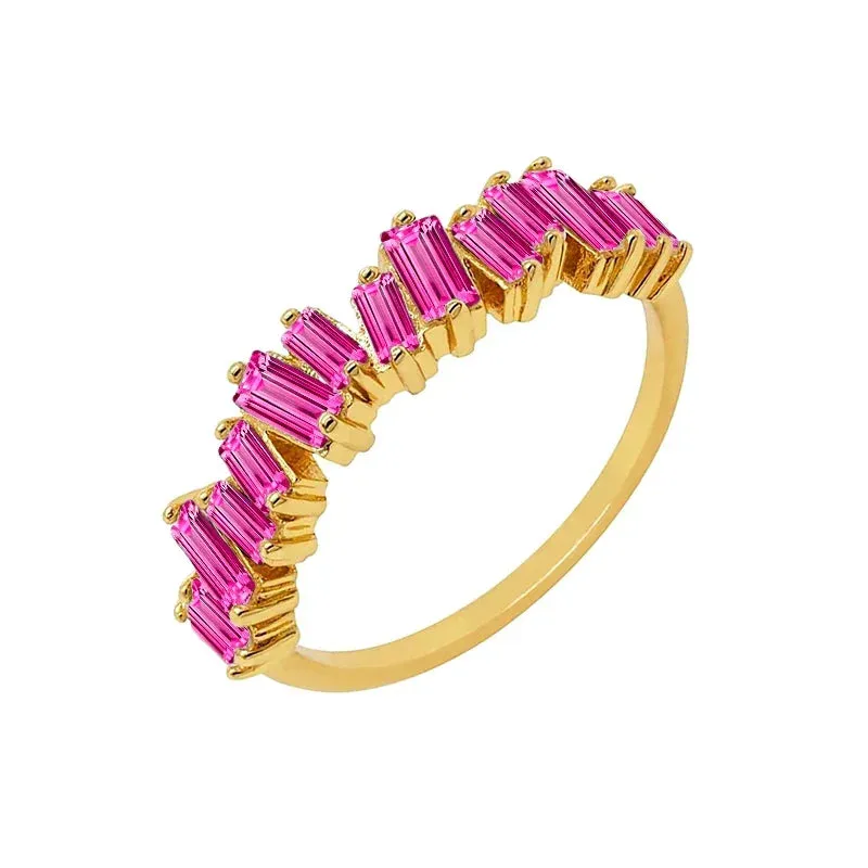 Gold Silver Multicolor Crystal Rings Turquoise Engagement Wedding Promise Ring Party Jewelry Gifts