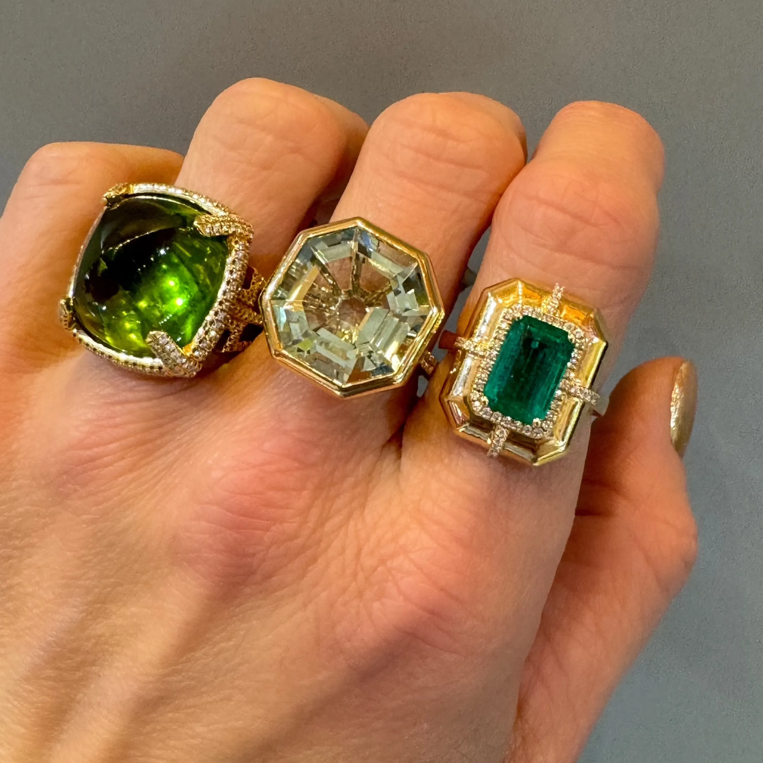 Gossip Gemstone Octagon Statement Ring