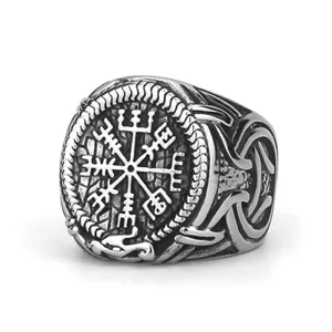 Goth Celtic Compass Rune Ring