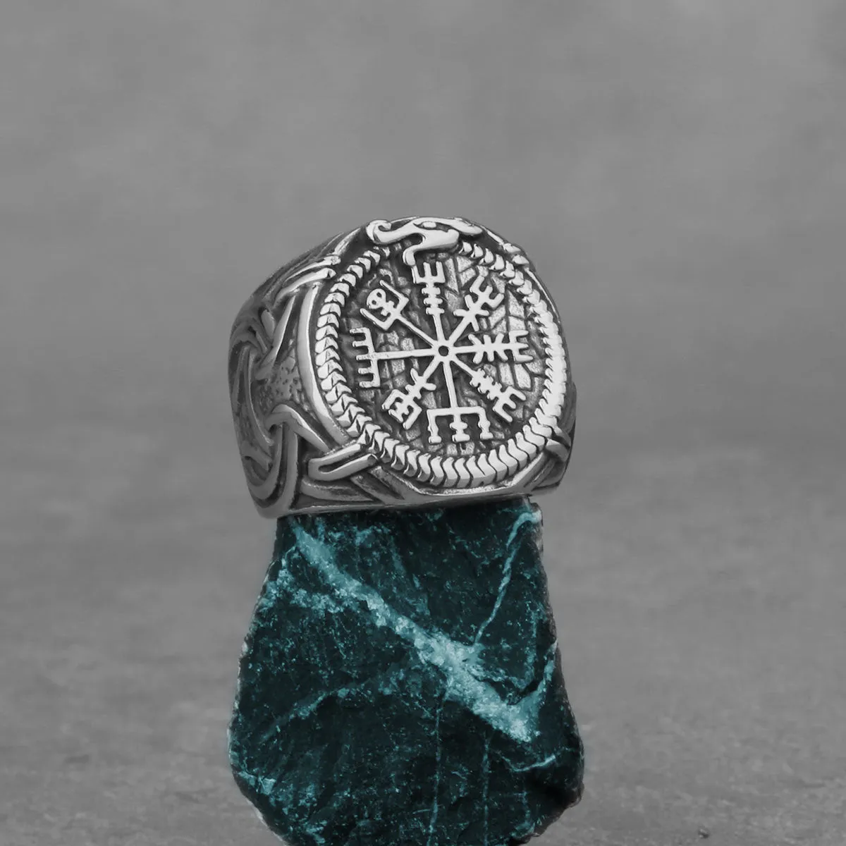 Goth Celtic Compass Rune Ring
