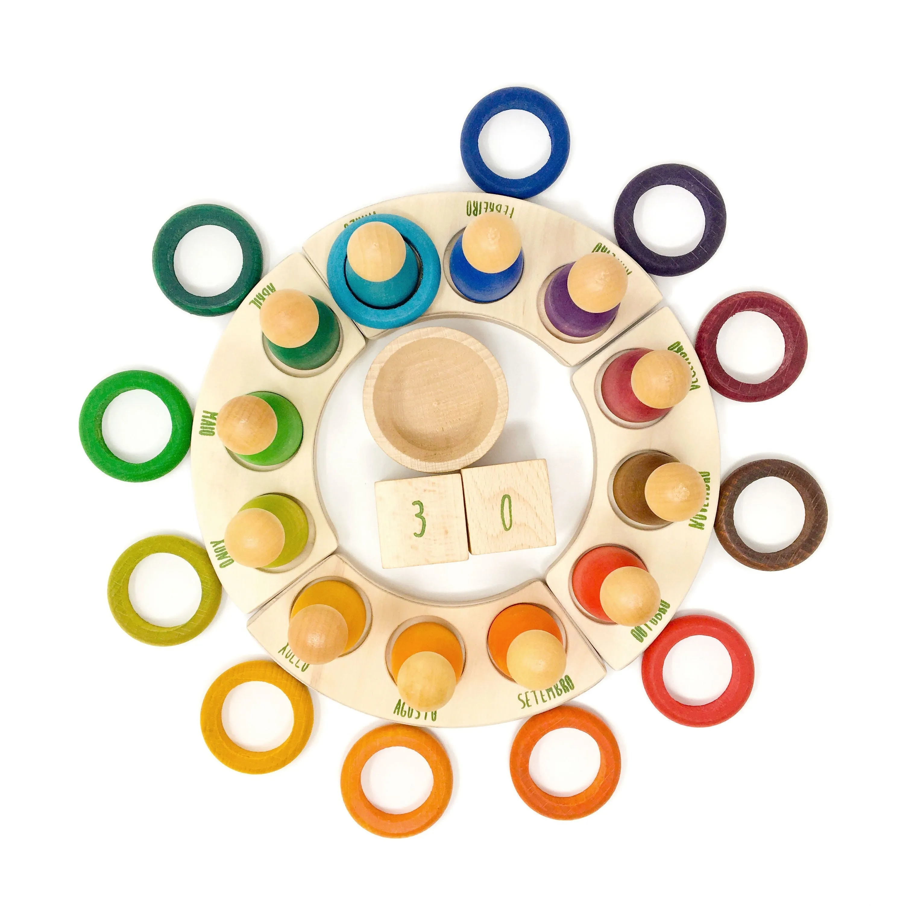 Grapat Coloured Rings - 12 pieces (Perpetual Calendar Add On)