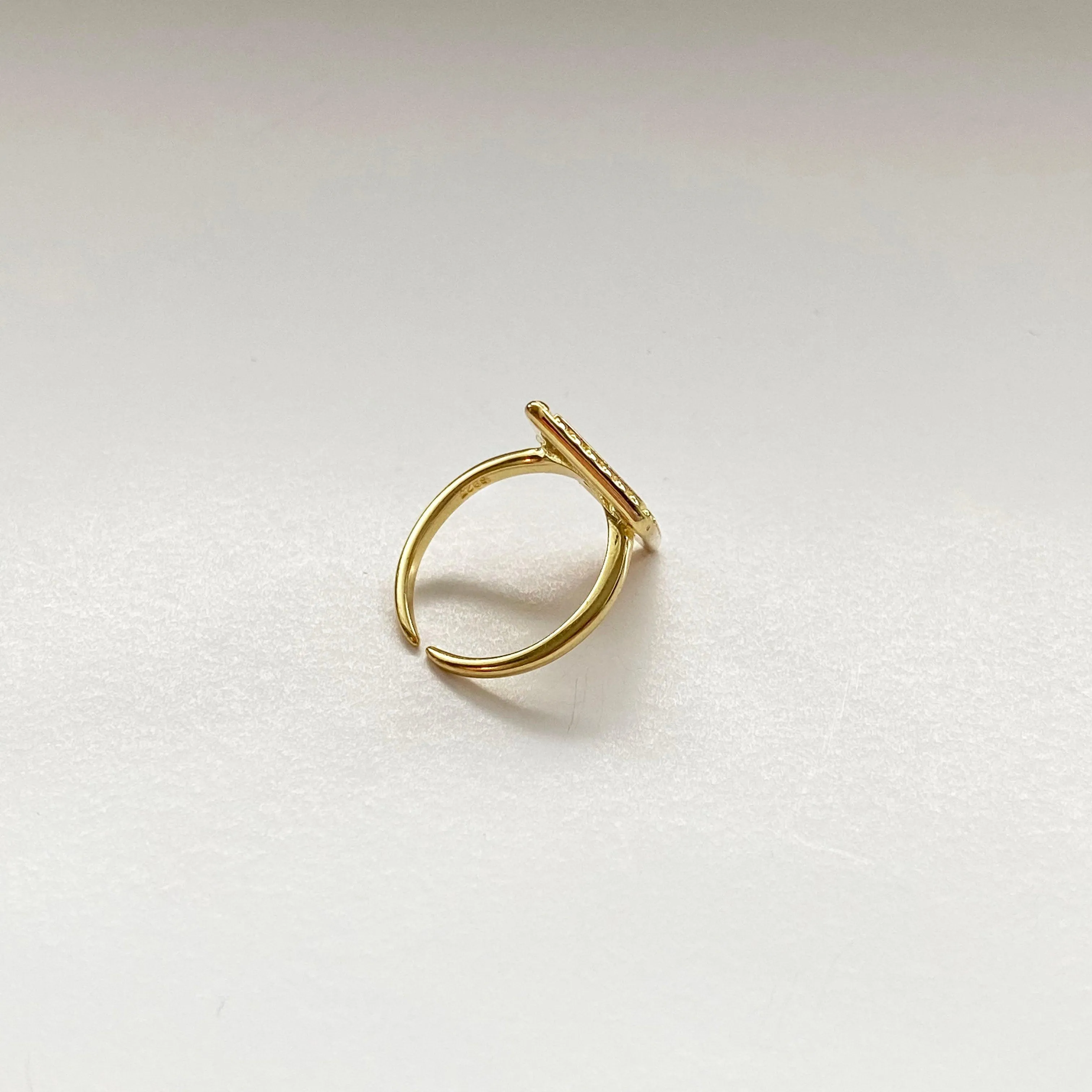 Green Cubic Zirconia Ring | 925 Sterling Silver & Gold Plated