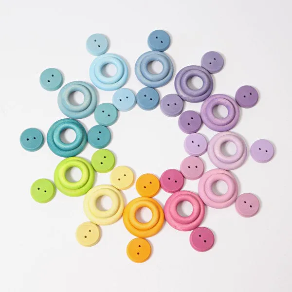 Grimm’s Building Rings Pastel 3yrs 