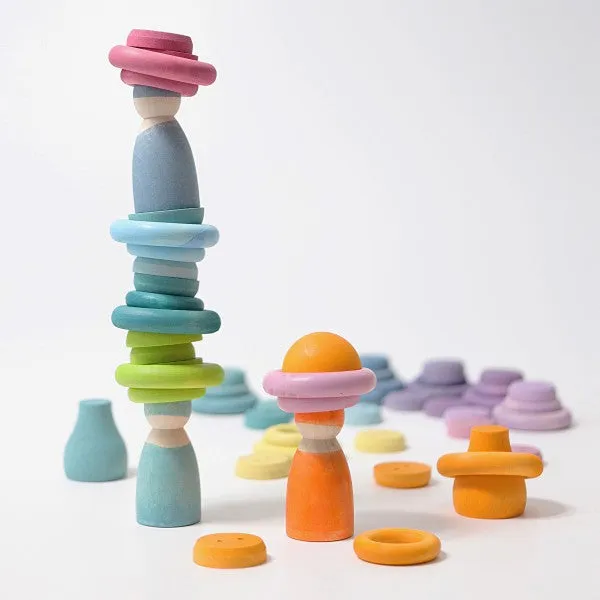 Grimm’s Building Rings Pastel 3yrs 