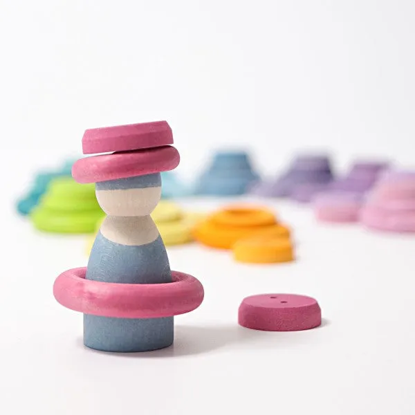Grimm’s Building Rings Pastel 3yrs 