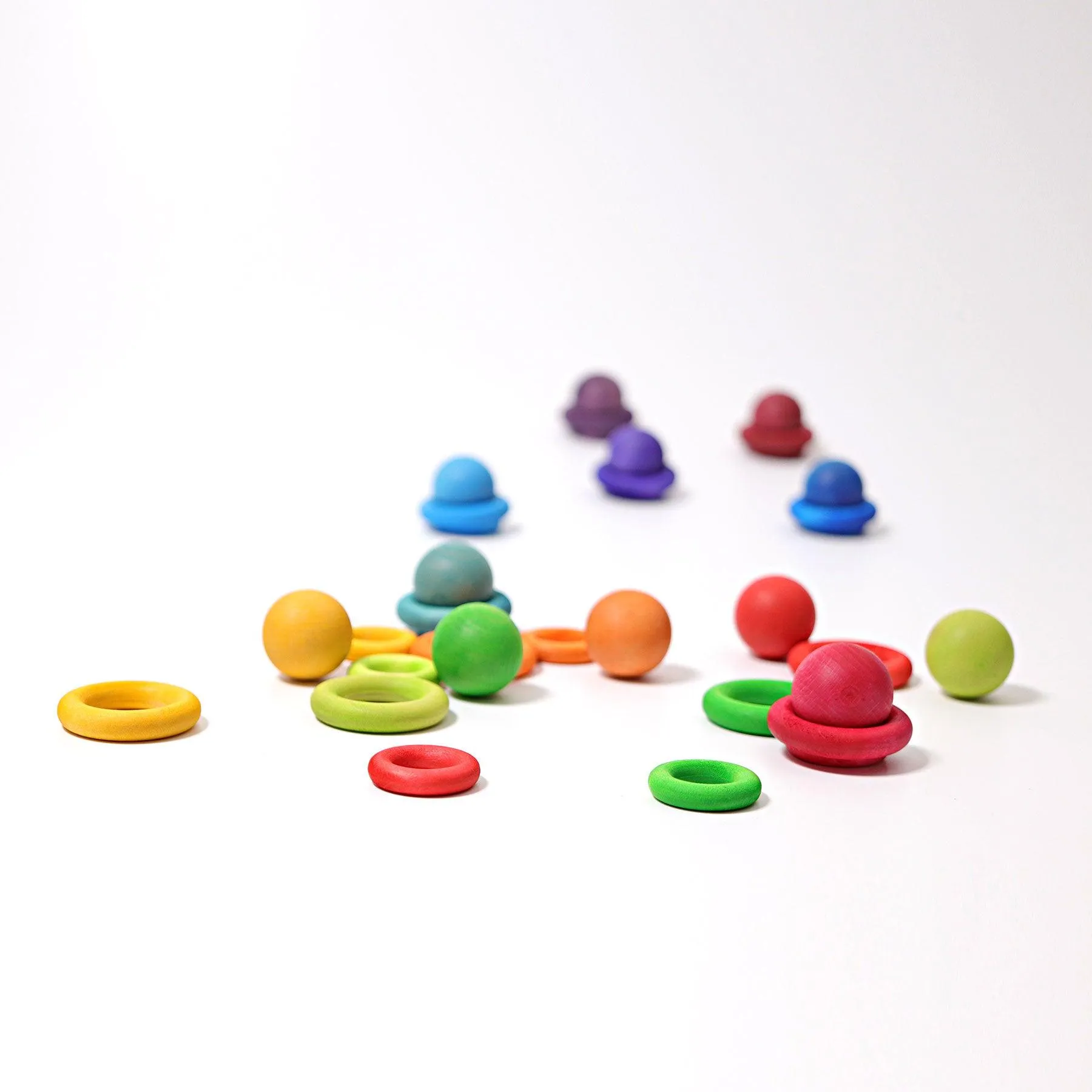 Grimm’s Small Rainbow Balls Set Marble Run Game of 12 Best Seller 3yrs 