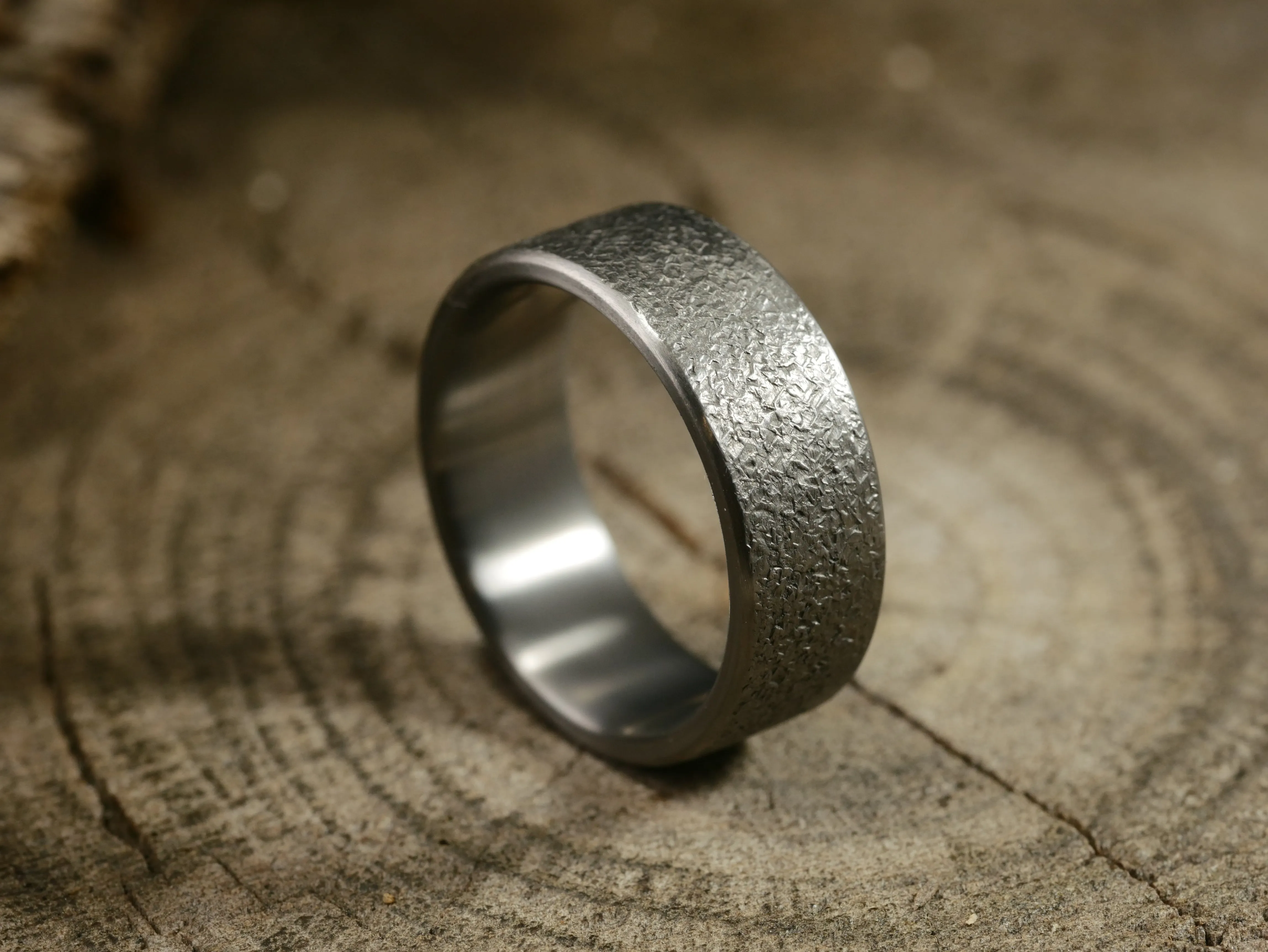 Grit - Textured Titanium Ring