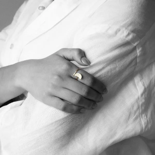 Half Moon Adjustable Ring