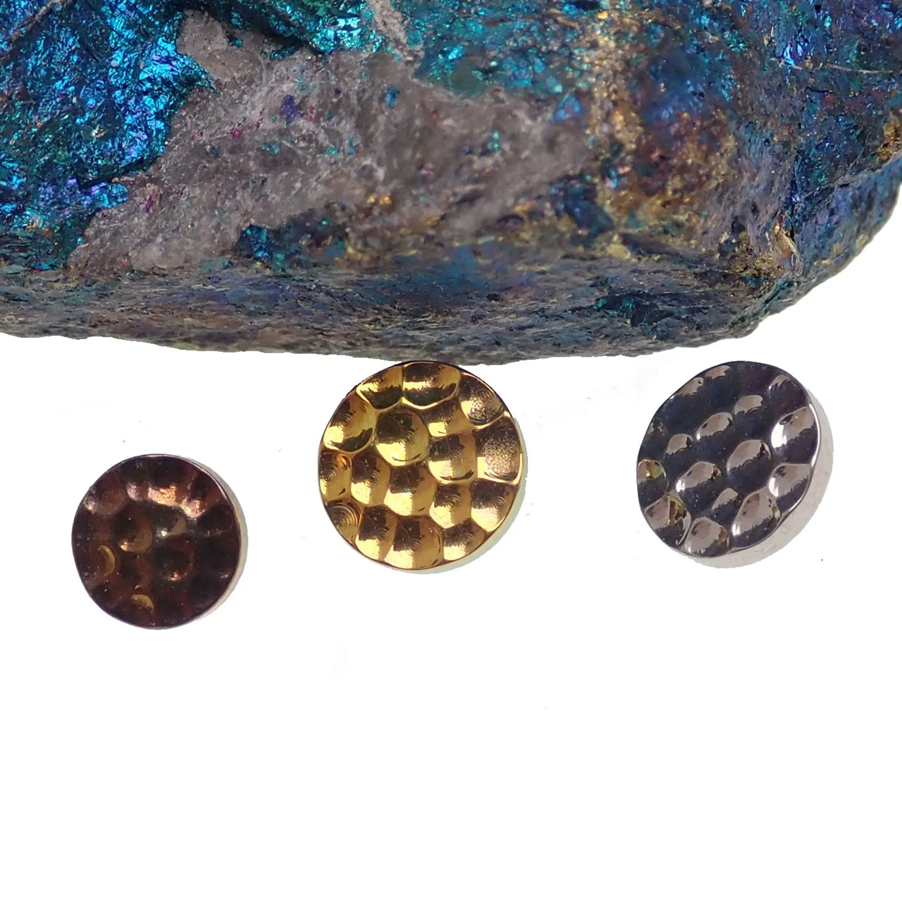 Hammered Titanium Top Attachments 16g