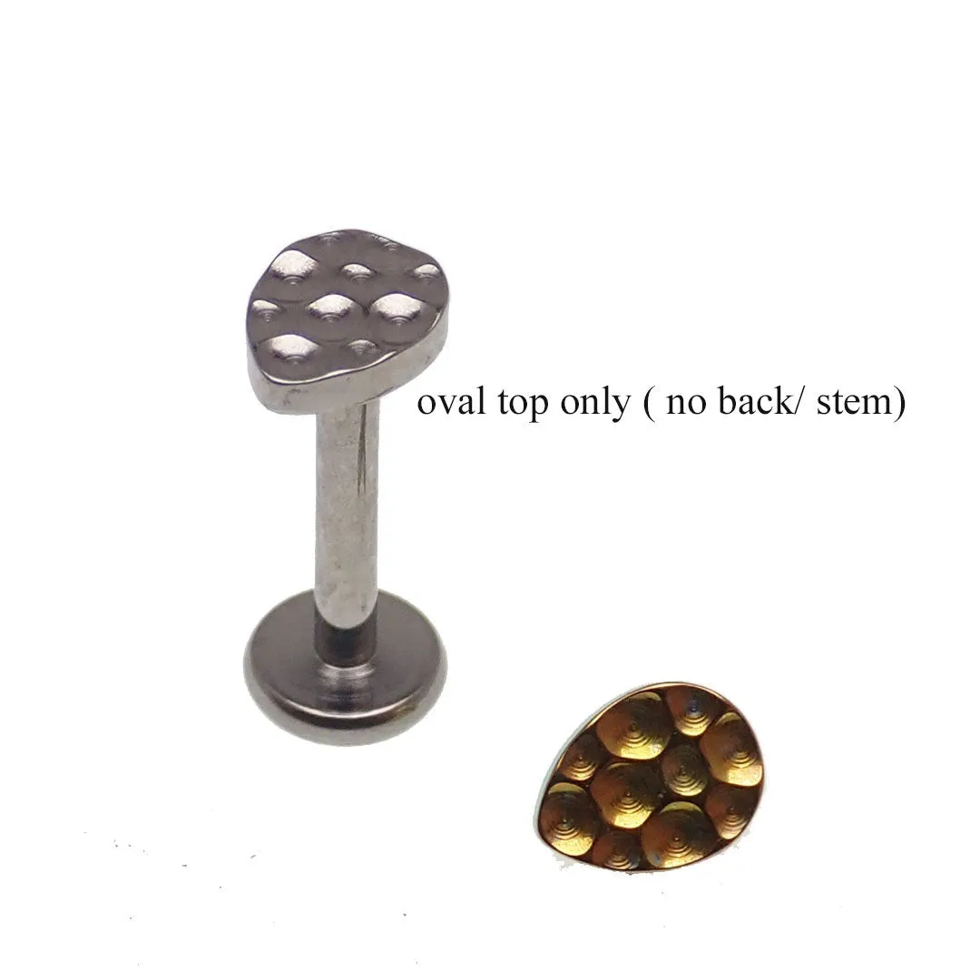 Hammered Titanium Top Attachments 16g