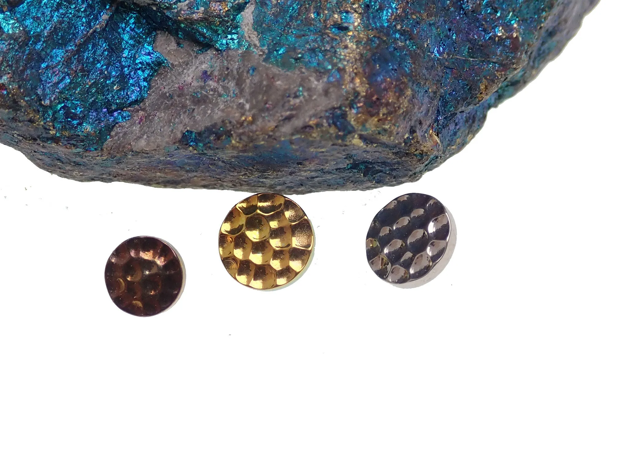 Hammered Titanium Top Attachments 16g