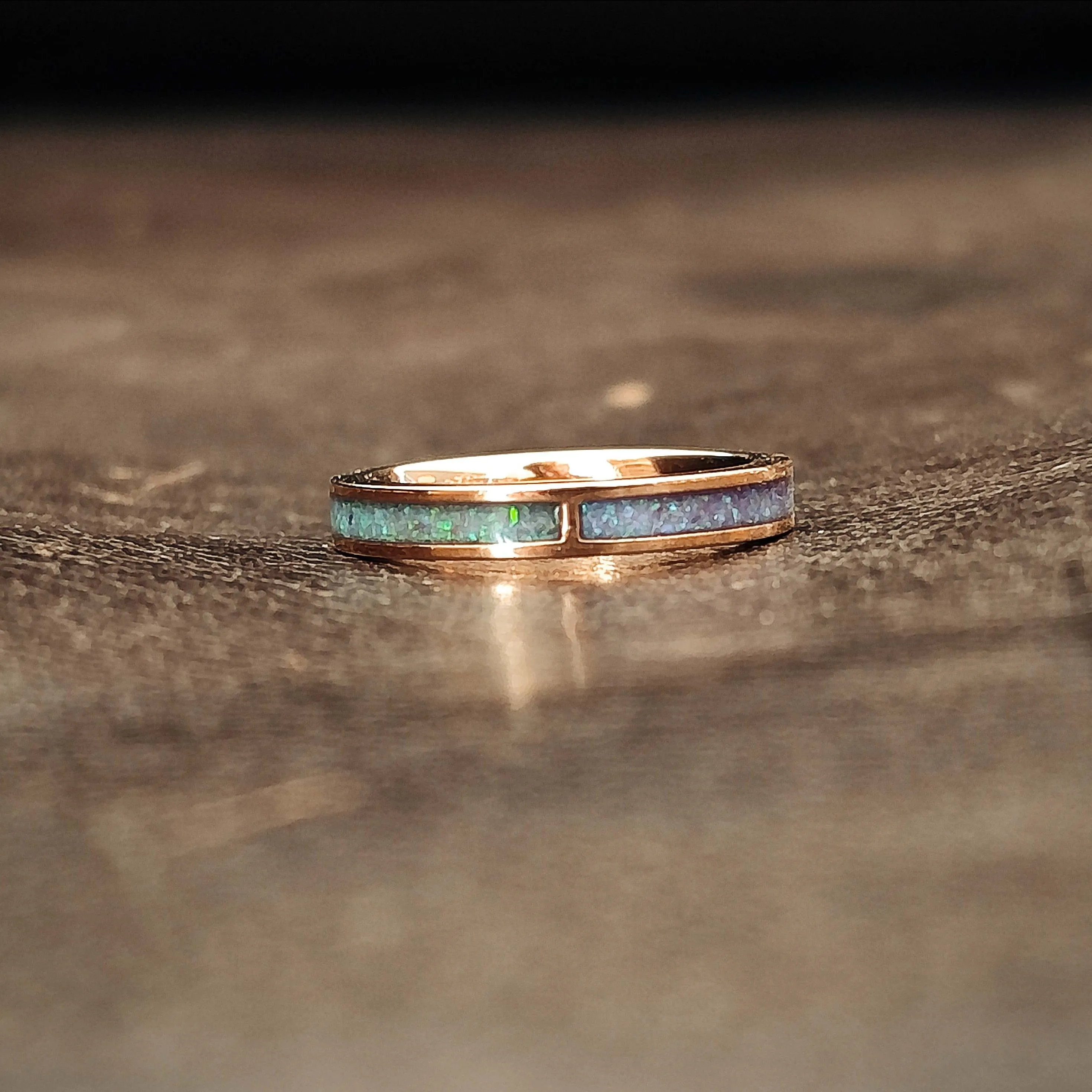 Harmonia - Two Tone Crushed Opal Womens Ring