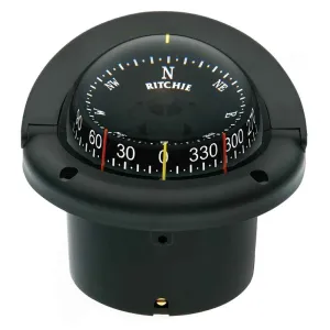 HF-743 Helmsman Combidial Compass - Flush Mount - Black
