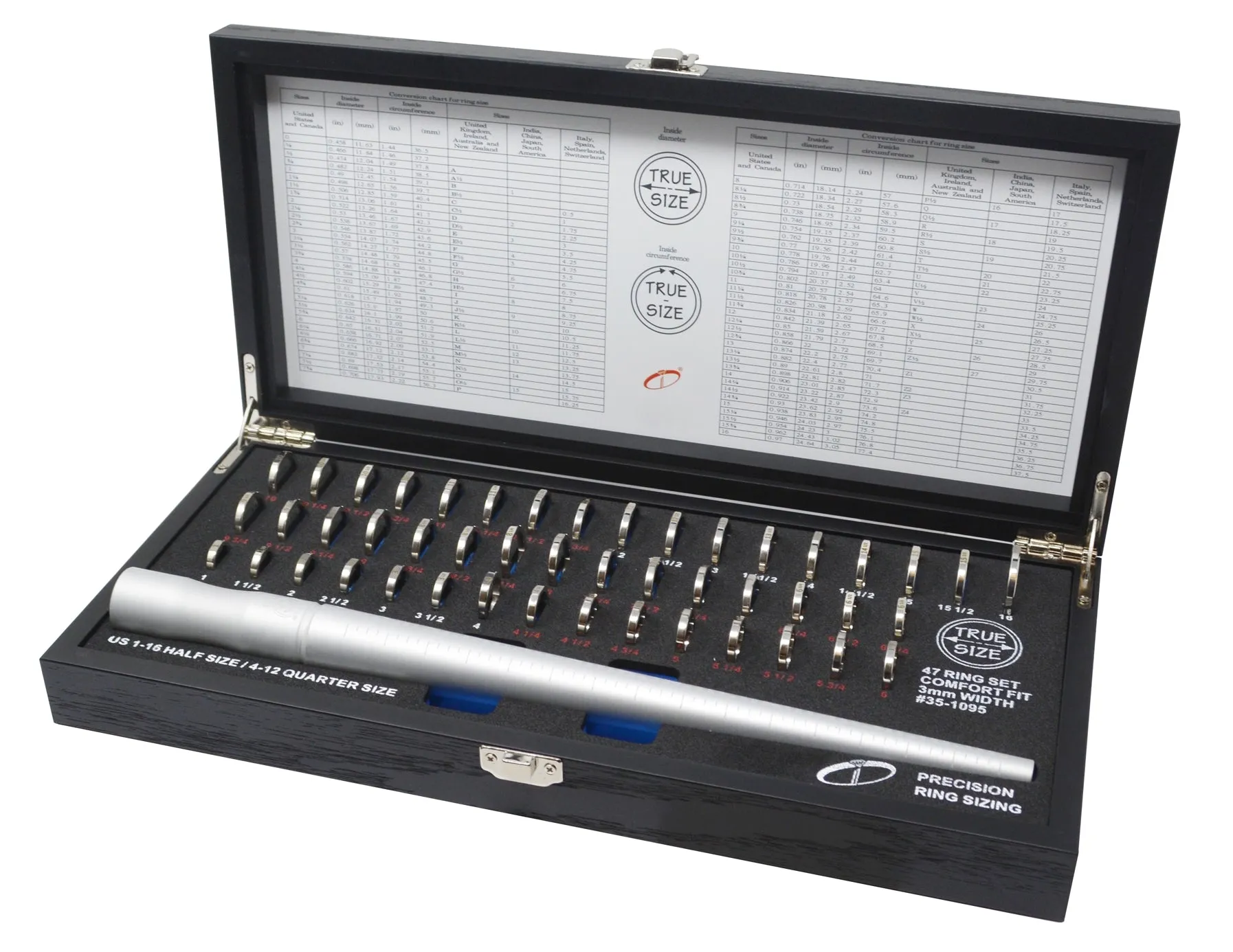 Ikohe™ TRUE-SIZE 3 mm Ring Sizing Kit Sizes 1-16