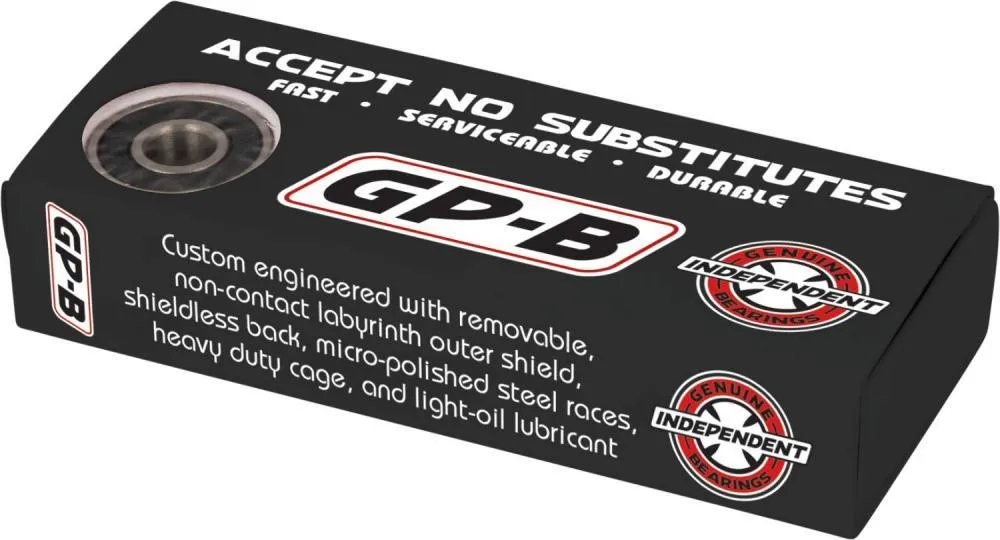 Independent Genuine Parts GP-B Black 8 Pack Skateboard Bearings