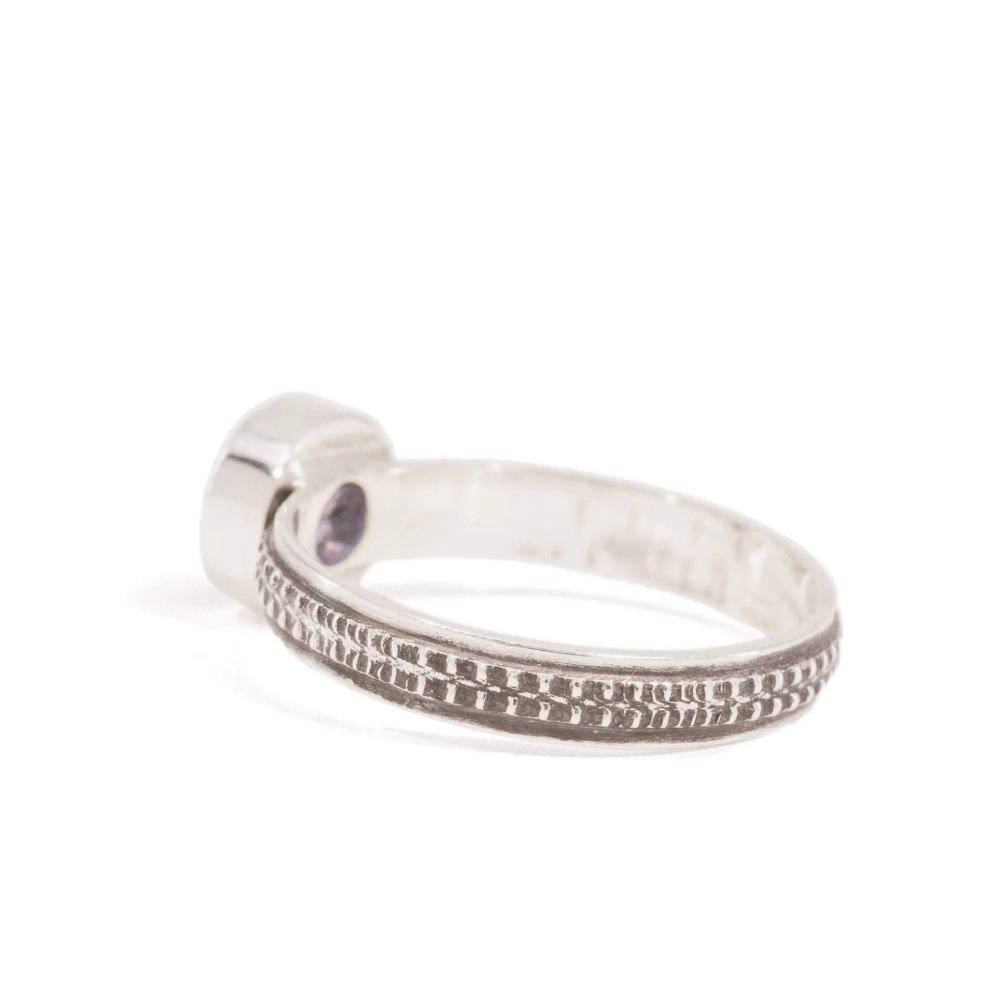 Iolite 1 Carat Sterling Silver Handcrafted Gemstone Ring