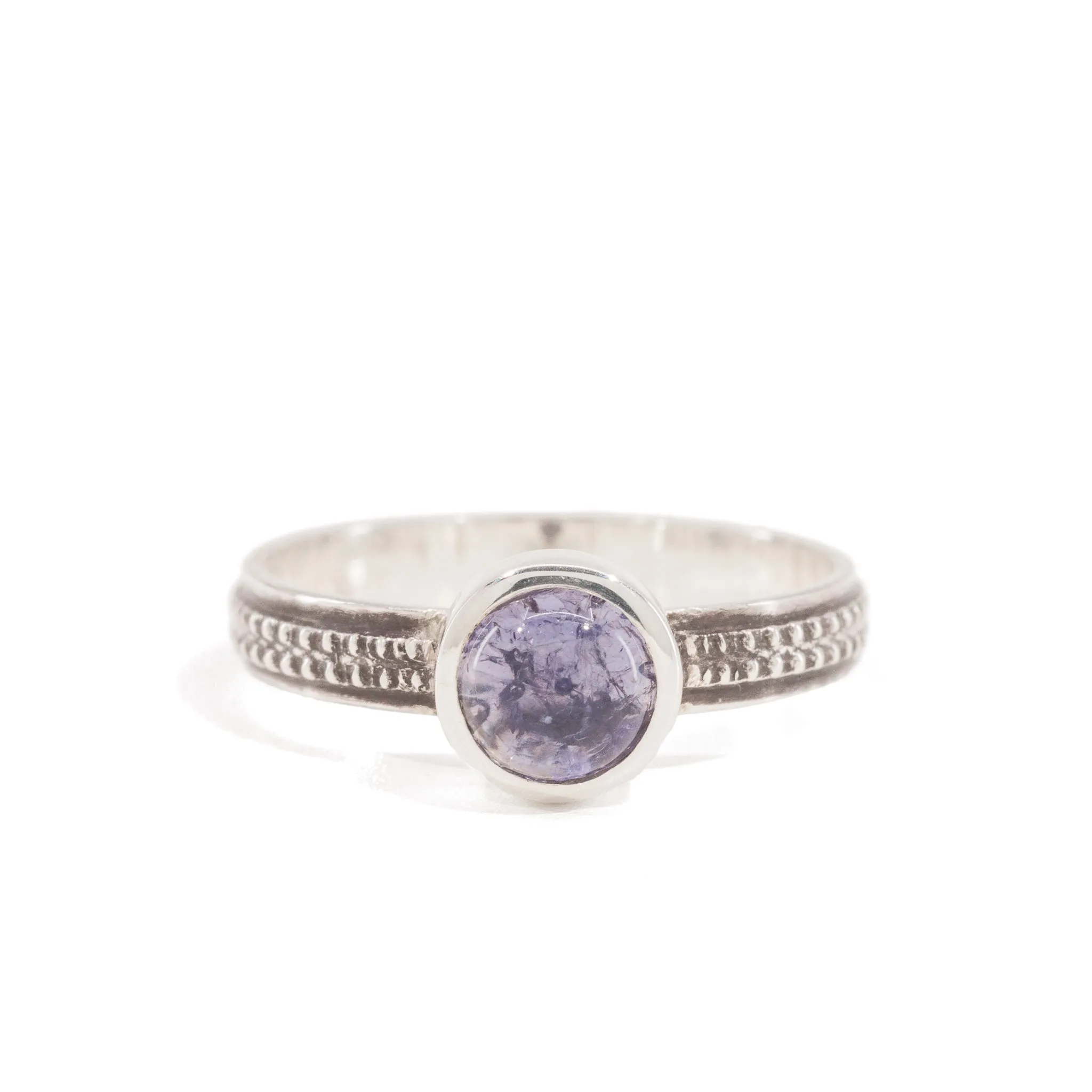 Iolite 1 Carat Sterling Silver Handcrafted Gemstone Ring
