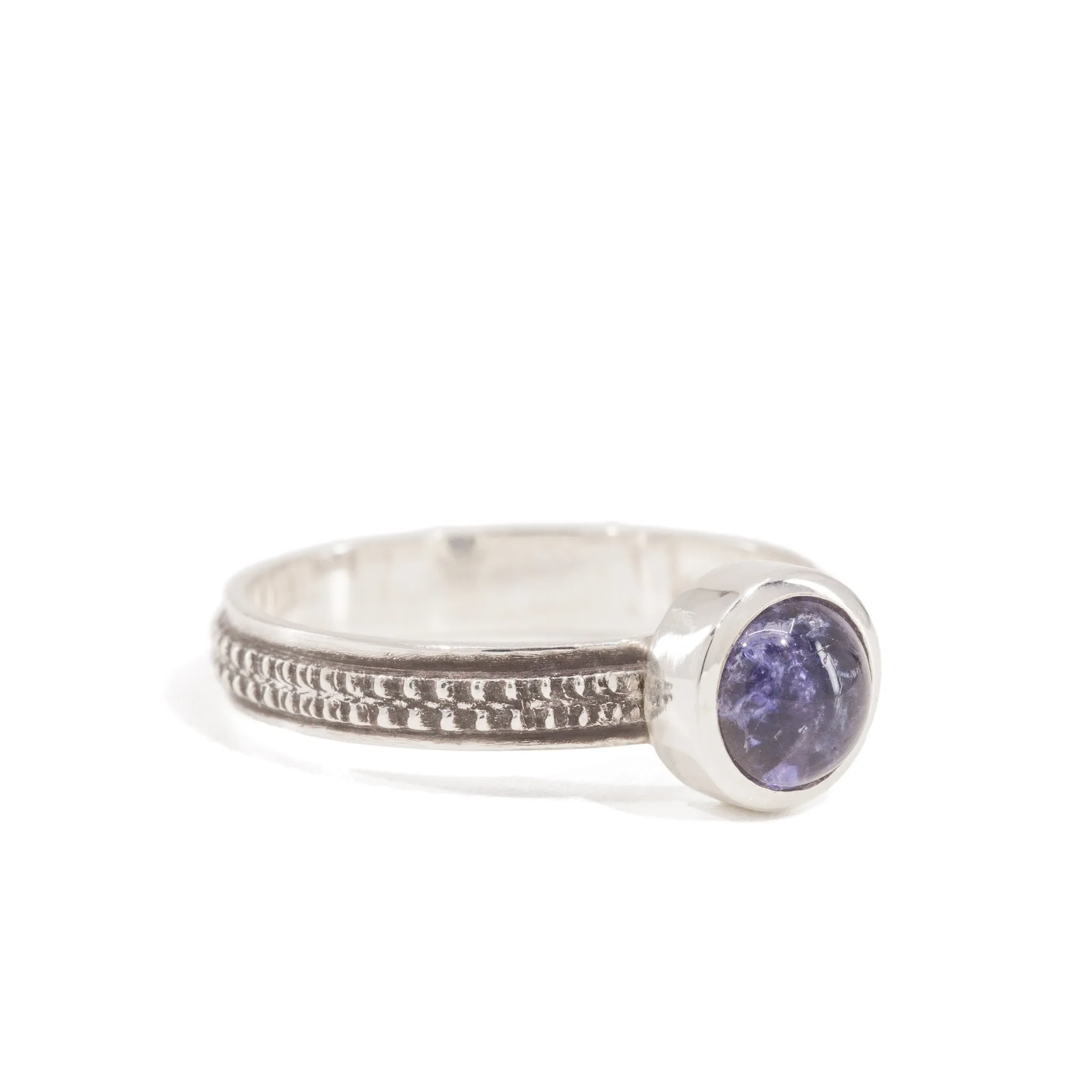 Iolite 1 Carat Sterling Silver Handcrafted Gemstone Ring