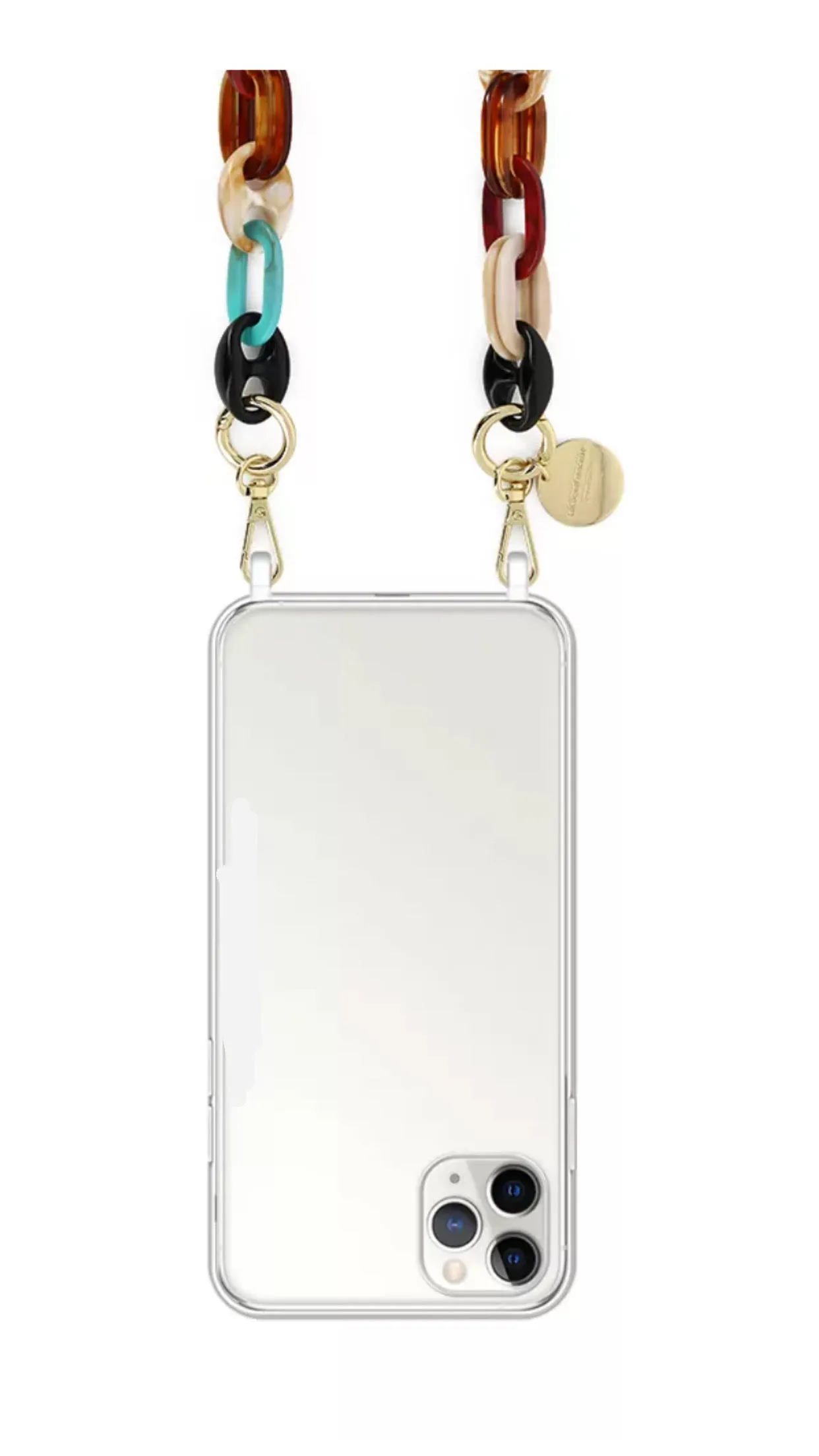iPhone 11 Pro Max Transparent shockproof case with transparent silicone rings