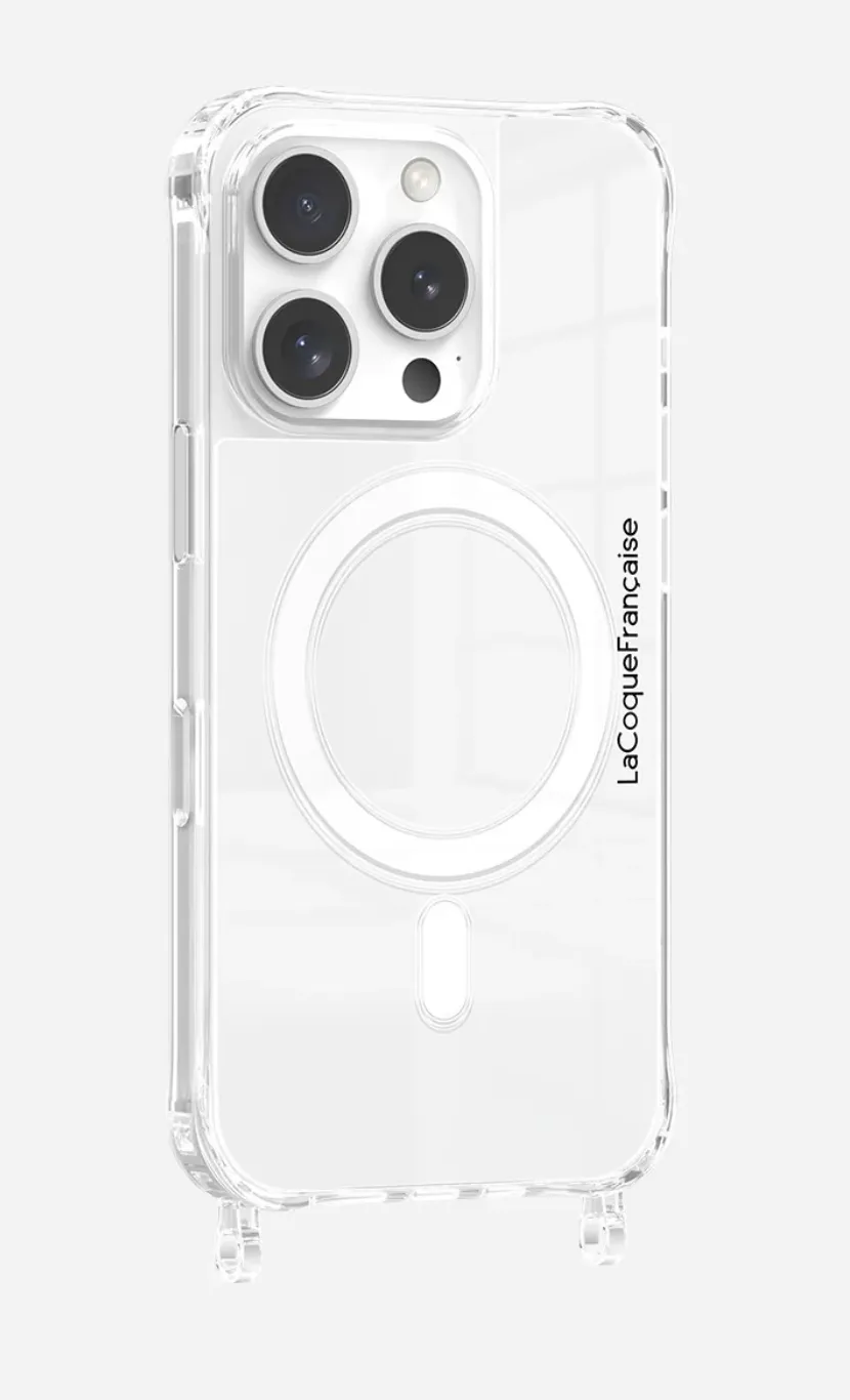iPhone 16 Pro Anti-shock clear case with transparent silicone rings MAGSAFE