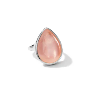 IPPOLITA Polished Rock Candy Sterling Silver Sculptured Teardrop Ring in Pink Shell