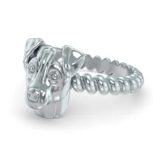 Jack Russell Terrier Breed Twisted Wire Rope Ring