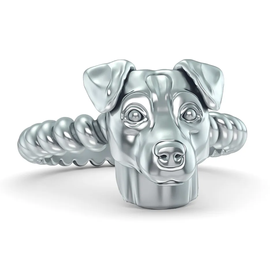 Jack Russell Terrier Breed Twisted Wire Rope Ring