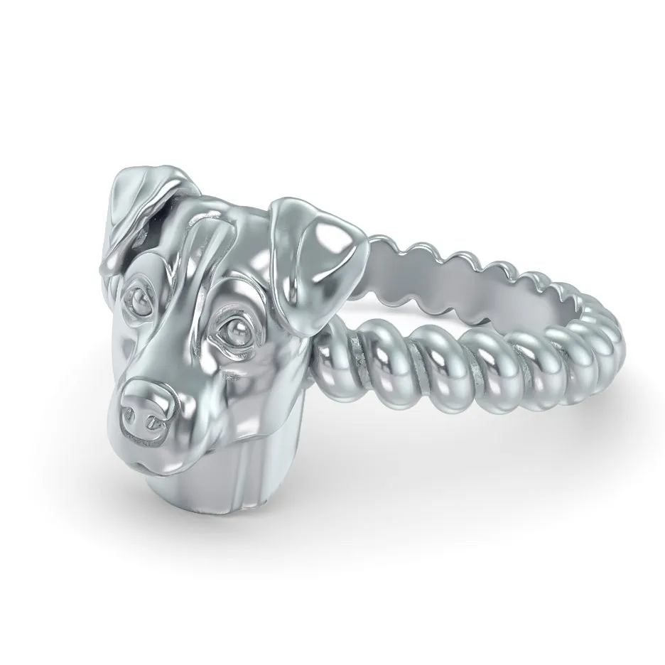 Jack Russell Terrier Breed Twisted Wire Rope Ring