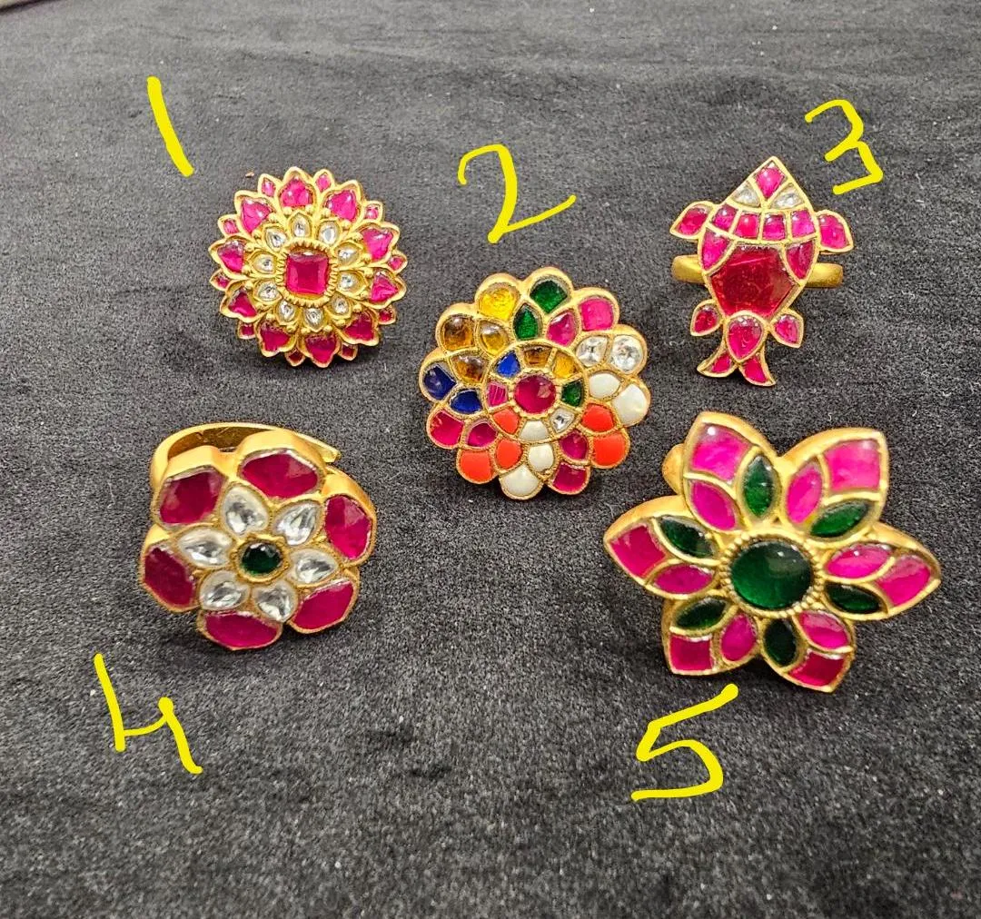 Jadau Kundan rings