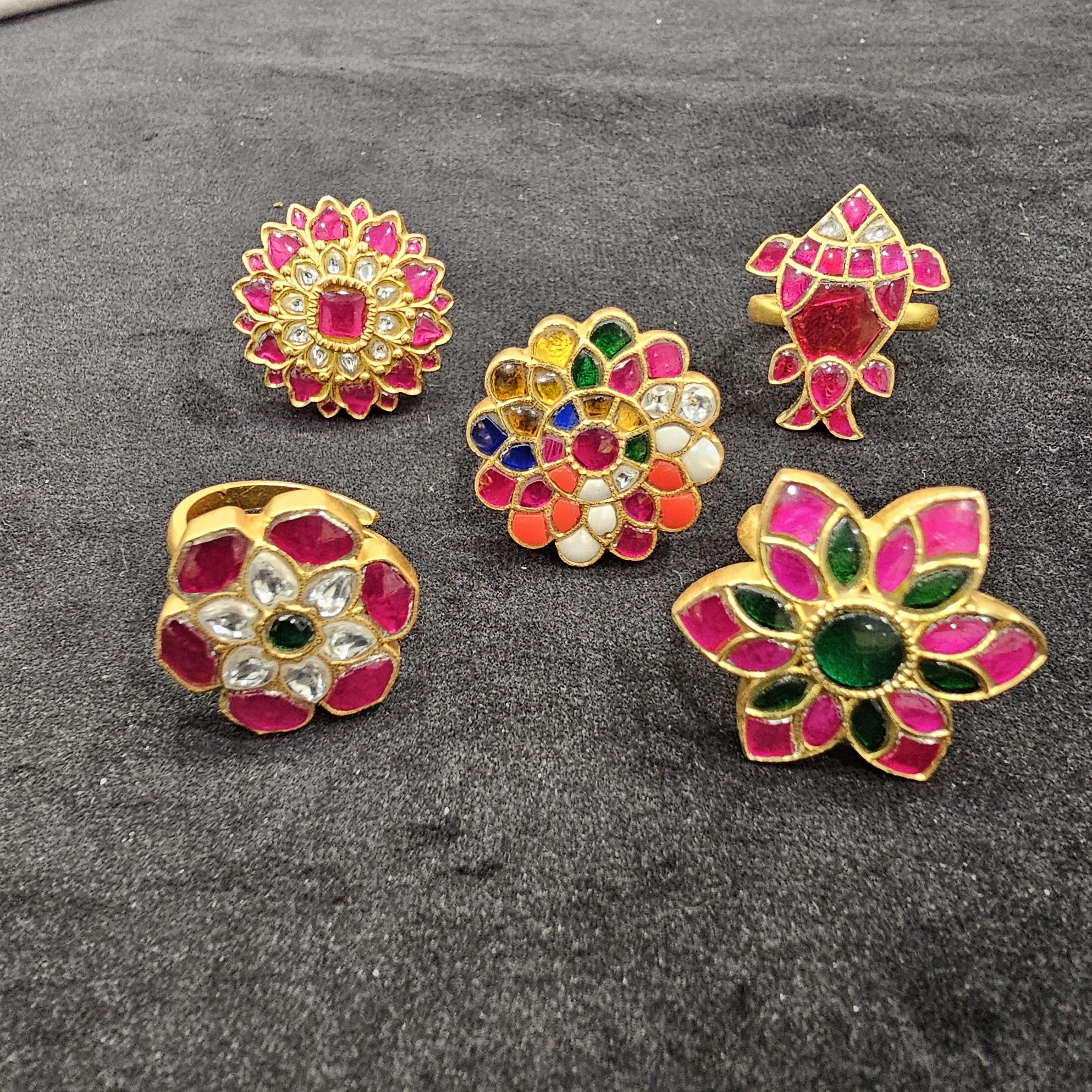 Jadau Kundan rings
