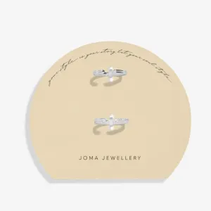 Joma Soul Shine CZ Band Silver Set Of 2 Rings
