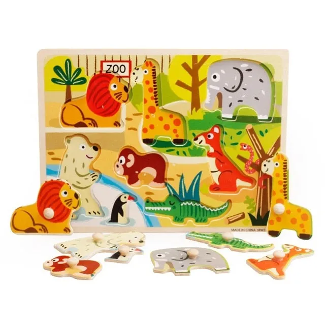 Kids 3D Wooden Puzzles Toys