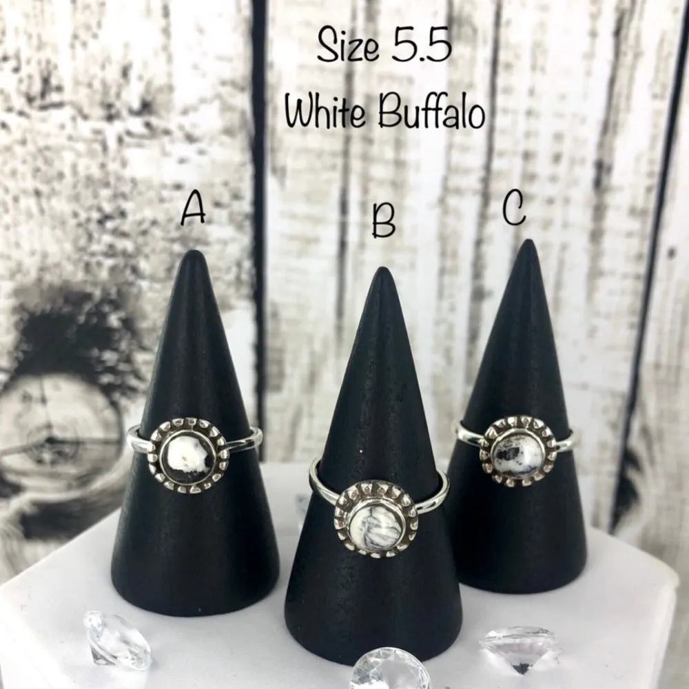 King of Shadows (White Buffalo) Ring