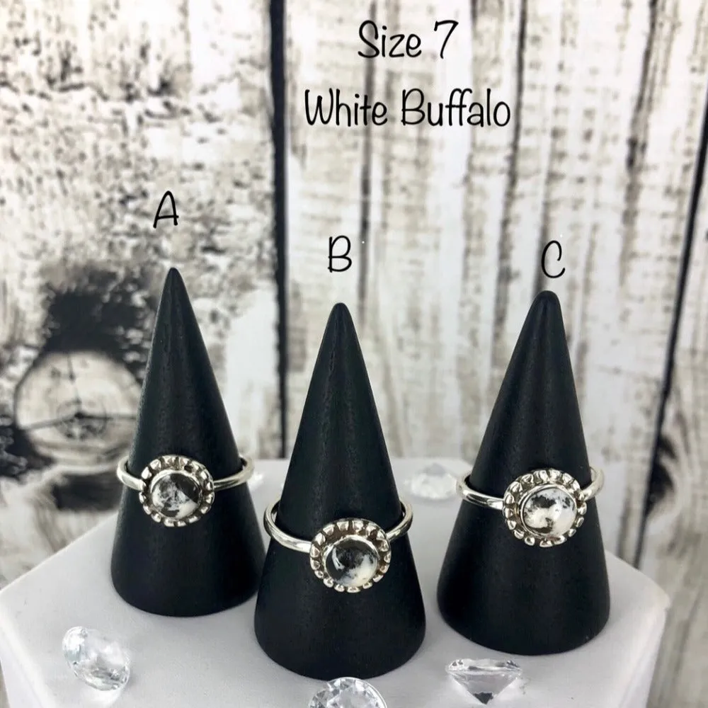 King of Shadows (White Buffalo) Ring