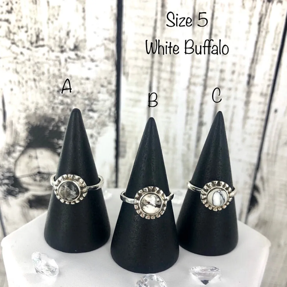 King of Shadows (White Buffalo) Ring