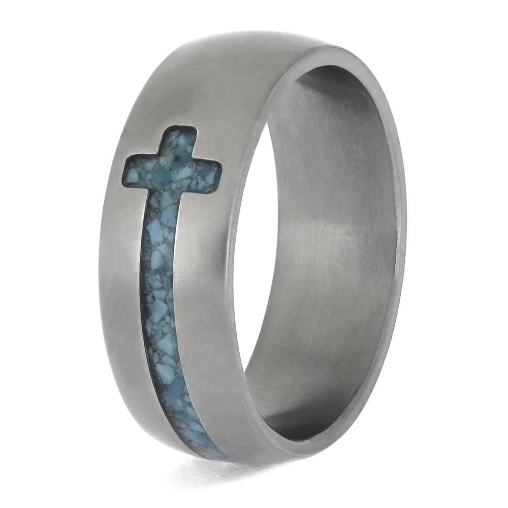 Kingman Turquoise Cross Ring