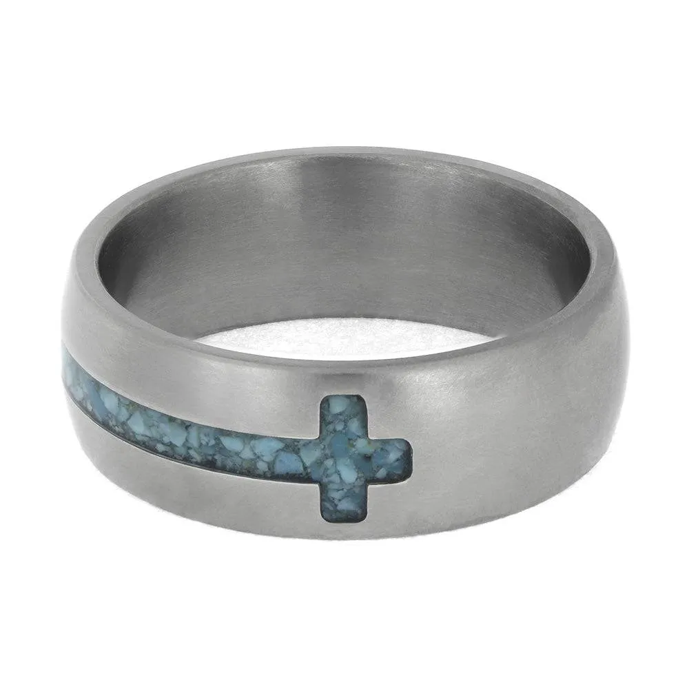 Kingman Turquoise Cross Ring